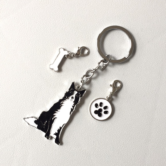 🍏50% OFF/3+...Border Collie Dog Keychain - Picture 7 of 11